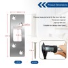 2 Pack Deadbolt Strike Plate Door Backplate, High Security, 1-1/4