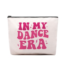 CEASQVAA Dancer Gifts Makeup Cosmetic Bag, In My Dance Era Gifts for Dancers Women, Dance Team Coach Teacher Gifts, Birthday Gifts Dance Bag Stuff for Women