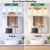 palaro 4 Light Bathroom Light Fixtures,Brushed Gold Vanity Lights for