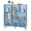 Segawe 8 Cube Storage Organizer, 3 Shelf Wood Bookshelf Storage