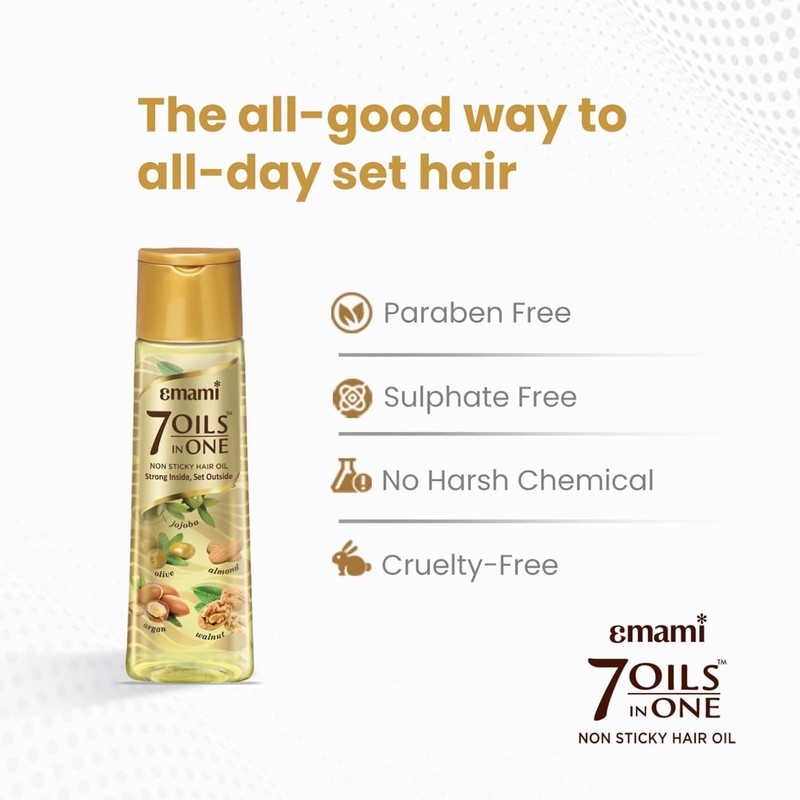 Emami 7-in-1 Hair Oil | with Natural Ayurvedic Herbs |