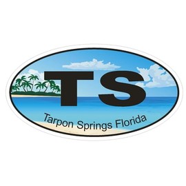 Generic Tarpon Springs Florida Oval Bumper Sticker D1178