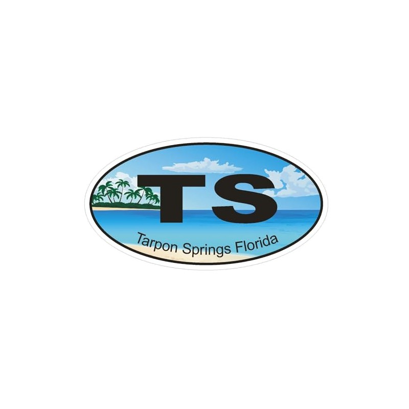 Generic Tarpon Springs Florida Oval Bumper Sticker D1178