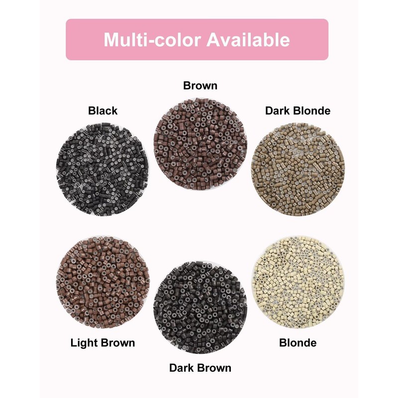 1000pcs 3mm Nano Ring Beads for Hair Extensions – Ultra