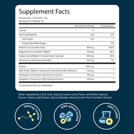 UpWellness LTV Liver Hydration Packets - Electrolytes Powder Packets for Instant Hydration and Liver Support - Physician-Formulated - Zero Added Sugar - 30 Packets - Delicious Citrus Flavor