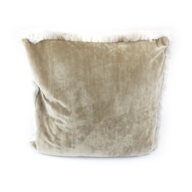 Gözze - Cushion Cover, Smart Fur Look, Lynx Design, 50 x 50 cm - White