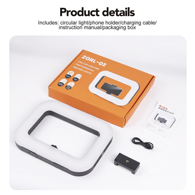 Smartphone Ring Selfie Light Kit Handheld LED Mobile Video Stabilizer