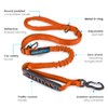 IOKHEIRA Orange Leash for Large Dogs, Multifunctional Adjustable Heavy Duty