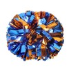 Lovecheer 2PCS Orange and Blue Pom Poms Cheerleading Metallic Cheer