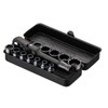 KESI Tool Socket Set 13-Piece, 1/4" Dr Quick Release Ratchet,