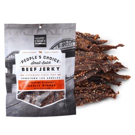 People’s Choice Beef Jerky – Tasting Kitchen – Garlic Ginger – Sweet & Savory – 10g Protein – Made in USA – 1 Pound (16 oz) Bag
