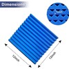 52 Pack Acoustic Foam Panels,1" x 12" x 12" Black/BLUE