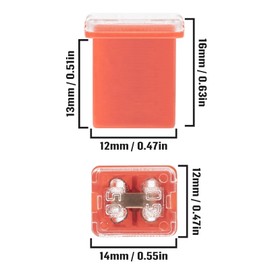 ALLECIN 50A Square Auto Fuses 50 AMP Low Profile Box Shaped Automotive Fuse for SUVs Cars Trucks Boats (Pack of 6 Pcs)