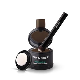THICK FIBER Polvo para retocar raíces, juego de correctores para la caída del cabello resistentes al agua y al sudor, con brocha, para cubrir raíces g