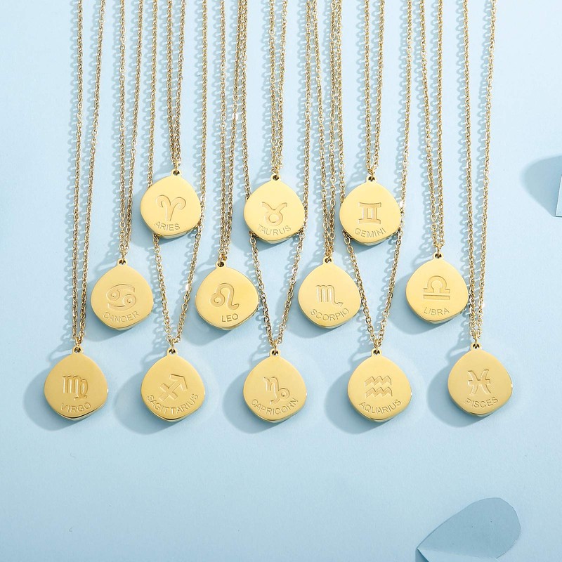 Presentski Scorpio Constellation Necklace Scorpio Gold Plated Pendant Necklaces Stainless