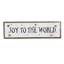 Christmas Wood Signs (Medium - Wood And Metal, Joy To The World)