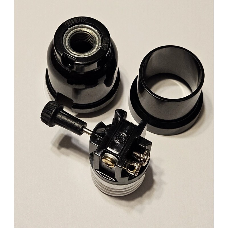Lamp 3-WAY TURN KNOB PHENOLIC LAMP SOCKET WITH LARGE 1/2"