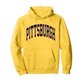 Retro Pittsburgh Throwback Classic Pittsburgh Black Gold Tee Pullover Hoodie