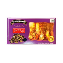 Impra Blackcurrant Ceylon Black Tea – 100 Count (Pack of 1)
