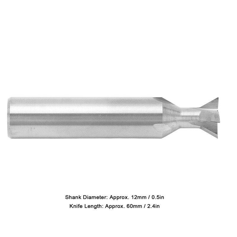 Dovetail Bit Carbide 12mm Dia Shank 4 Flutes 60mm Long