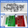 Datanly 12 Pcs Magnetic Socket Organizer Set Compatible with SAE