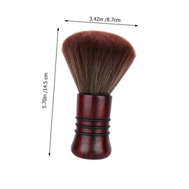 TOVINANNA 1pc Solid Wood Broken Hair Cleaning Brush Multi-functional Salon Neck Duster for Easy Dust and Removal