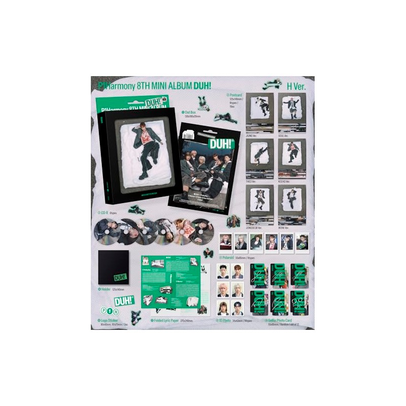 P1Harmony DUH! 8th Mini Album with Tracking Sealed P1H (Compact