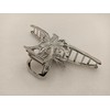 B/C Hair Claw Large Butterfly (Silver, Large)