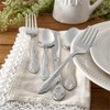 RiverRidge Rose Monogrammed Flatware Set 46 Piece Silverware - B