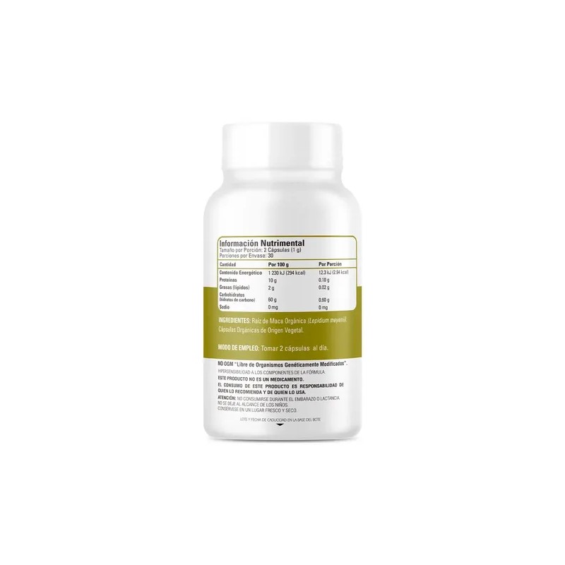 Maca Organica 60 Capsulas