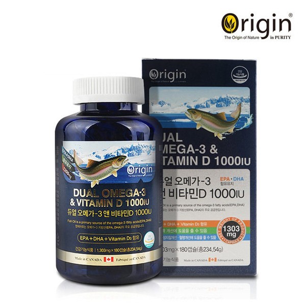Abottle Origin Dual Omega 3 and Vitamin D 1000IU 180