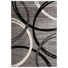 Rugshop Modern Wavy Circles Design Area Rug 4' x 6'