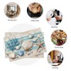 Summer Sea Shell Placemats Set of 6, Coastal Starfish Place