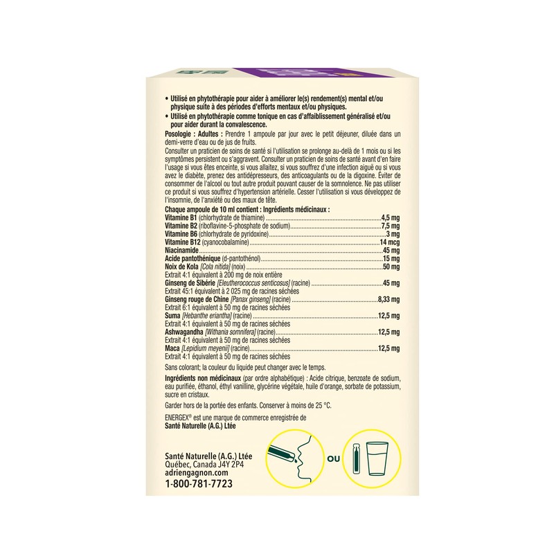 Adrien Gagnon - Energex Boost Liquid - Fast-Acting Natural Energy