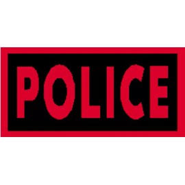 Velcro POLICE  Patch W/ VELCRO® Brand Fastener Tactical Emblem Red