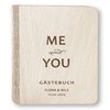 Wooden Guest Book Wedding Me and You with and without