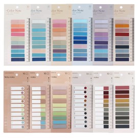 2400 Pcs Morandi Sticky Tabs, 12 Sheets Sticky Index Tabs, Book Tabs, Page Markers, Colorful Book Annotating Tabs, Page Tabs, Sticky Flags, Transparent Sticky Note Tabs, File Index Tabs with Ruler