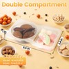 Dasinro 20 Sets Compartment Condiment Container, Reusable Snack Pack Containers,