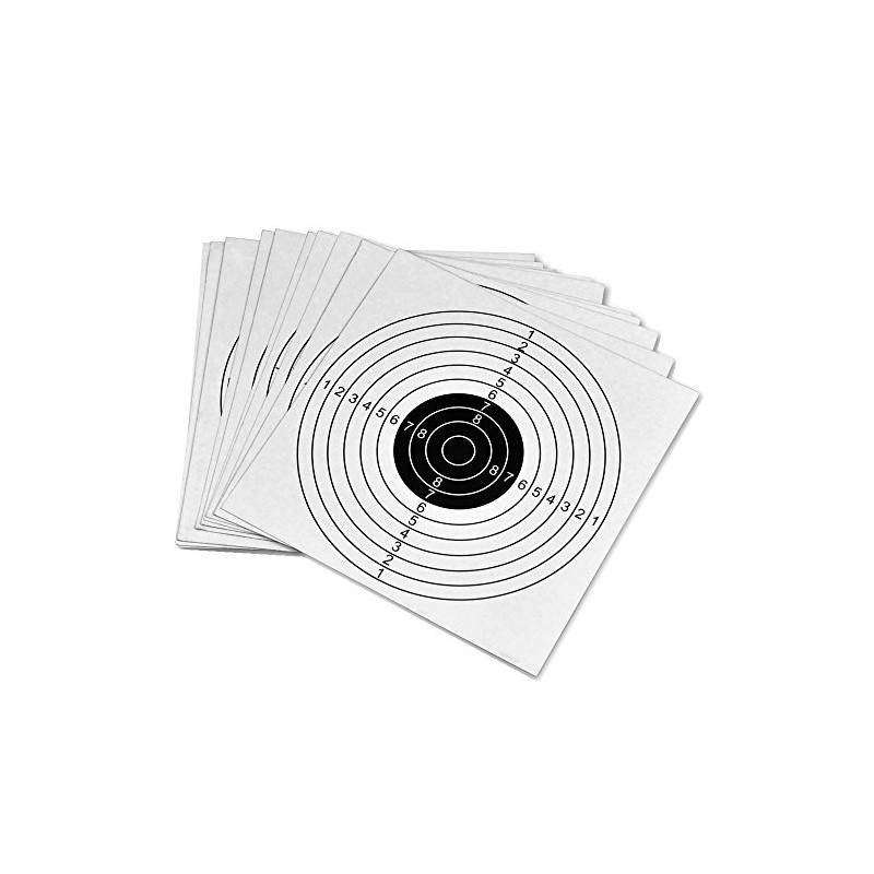 HTUK® Airsoft Target Papers 100 Paper Targets Air Rifle Pellets