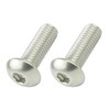 POSH FAITH Motorcycle Accessories Button Cap Bolts, Stainless Steel, 2