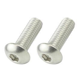 POSH FAITH Motorcycle Accessories Button Cap Bolts, Stainless Steel, 2 Pieces, M5X15 920515-B2