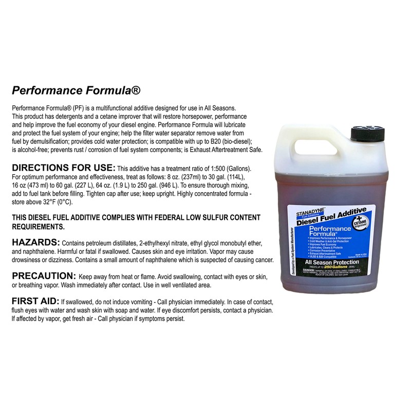 Stanadyne Performance Formula Diesel Fuel Additive 2 Pack of 1/2