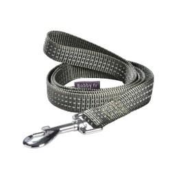 Bobby Safe Reflective Heavy Duty Dog Leash with Metal Safety Lobster Clasp Khaki Size XS 100cm