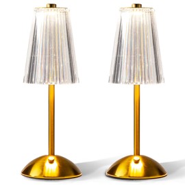 Bell+Howell 2 Pk Elegant Cordless Table Lamp, LED Wireless Lamp for Bedroom, Wireless Lamps for Tables Cordless Table Lamps, Rechargeable Lamp for Desk, Kitchen, Bedroom & More with 3 Light Colors