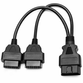Goliton Obd2 Splitter Y OBD Splitter 16 Pin Obd2 Extension Cable Male to Dual Female Cord Adapter