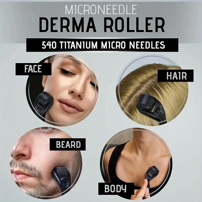 Handheld Beard Roller (1 Piece), Micro Needle Rolling Tools for