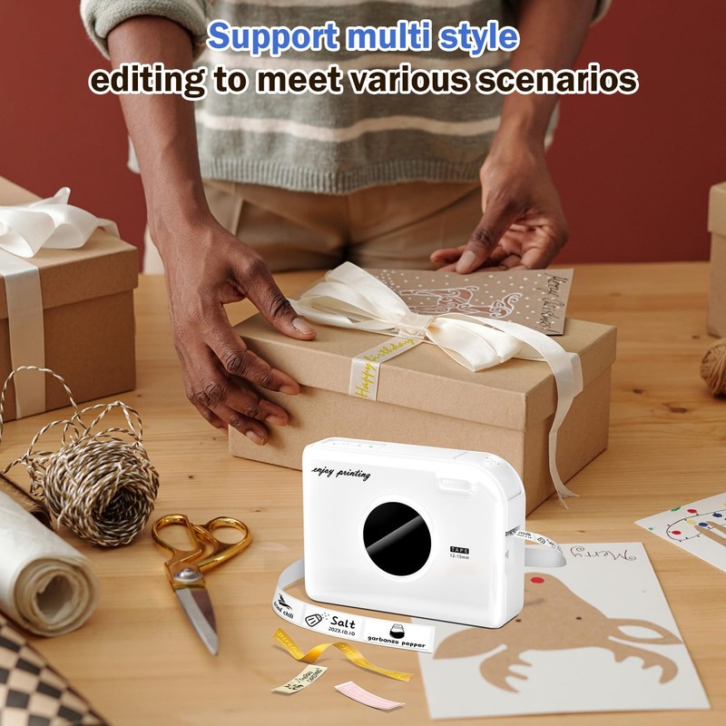 Phomemo A30 Label Maker, Mini Bluetooth Label Maker Machine with