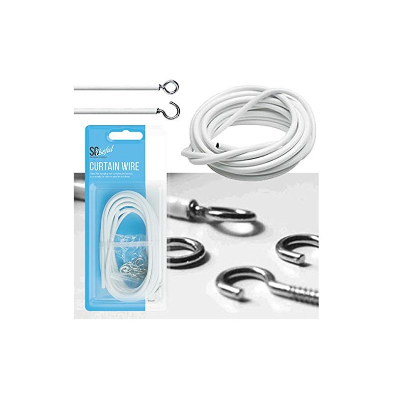 The Textile House Net Curtain Wire. 5 Metre Length. Includes