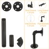 GBACHOOSE 6Pcs Industrial Pipe Shelf Brackets, Black Pipe Brackets Floating