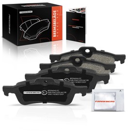 Frankberg 4x Brake Pad Rear Axle Left Right Compatible with M.i.n.i R50 R53 1.4L 1.6L 2001-2006 M.i.n.i Cabriolet R52 1.6L 2004-2008 Replace# 34216762871